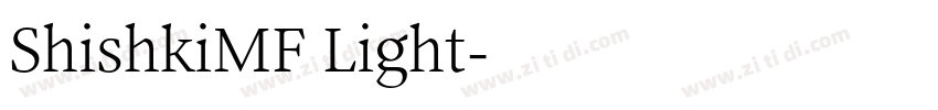 ShishkiMF Light字体转换